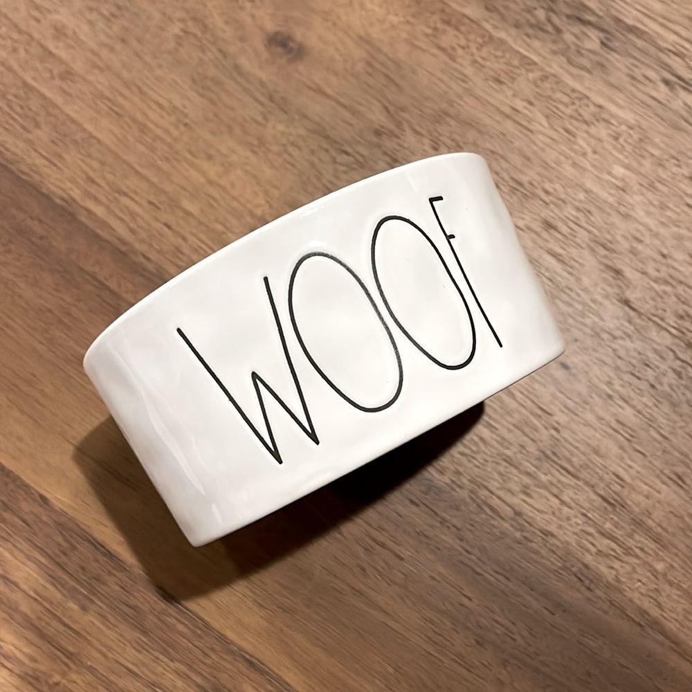 Rae Dunn Woof Pet Bowl